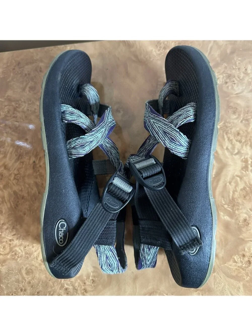 Chaco Z/1 Classic Sport Sandals Purple Gray Jacquard Webbing Vibram Women's 8